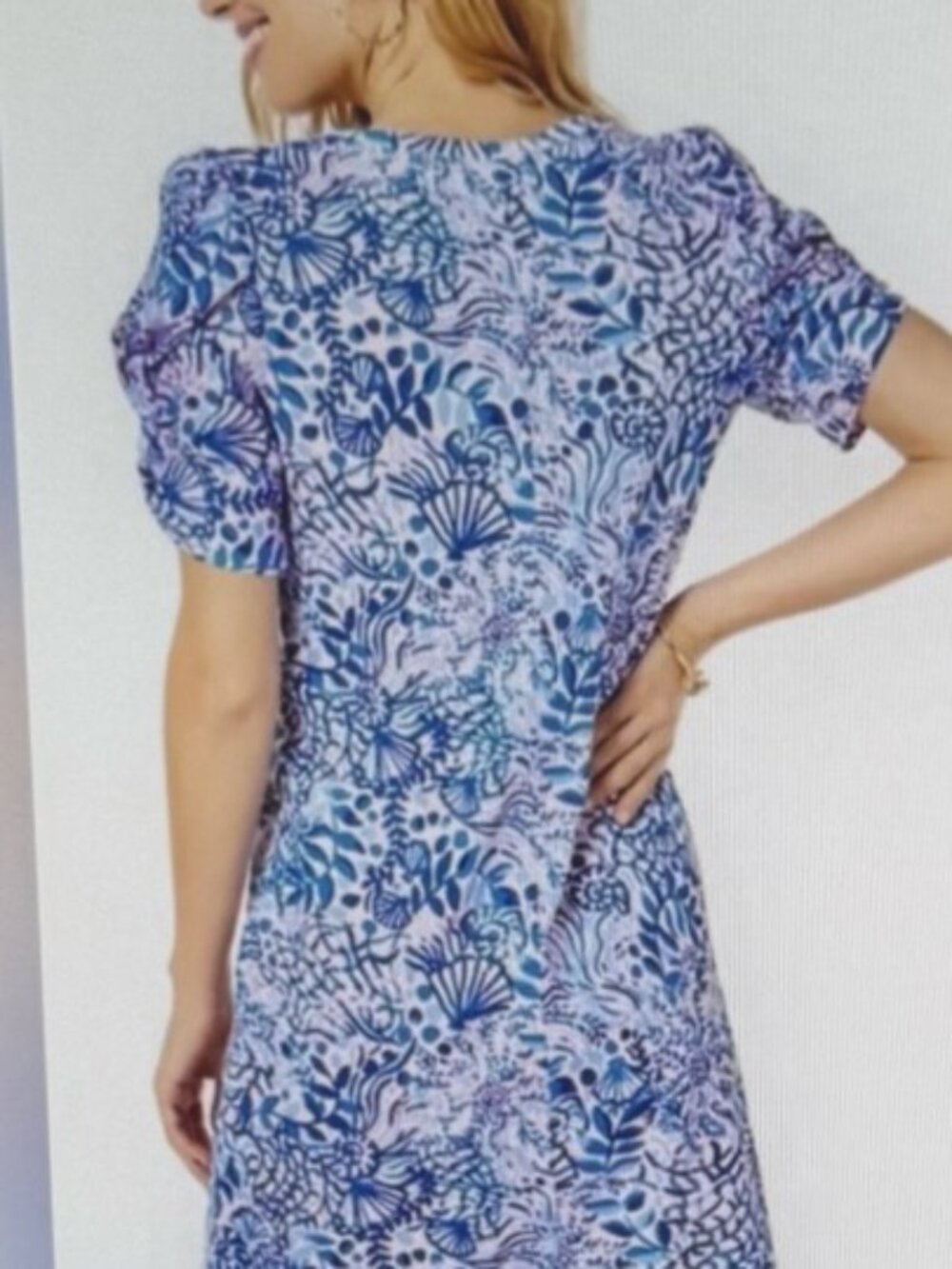 Lilly Pulitzer Blue and Pink Women's Dress, S, NWOT - Picture 2 of 12